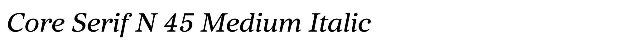 Bild Core Serif N 45 Medium Italic
